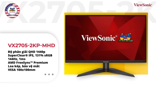 ViewSonic VX2705-2KP-MHD 27” 144Hz QHD Gaming Monitor - ViewSonic